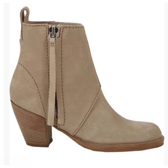 ACNE Studios Pistol Boots in Beige EU 40 $520 US 10 - Picture 1 of 12